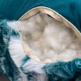 thumbnail image 5 of Home Soft Things Jaquard Faux Fur Bedrest Pillow - Deep Teal - 20" x 18" x 17", 5 of 7