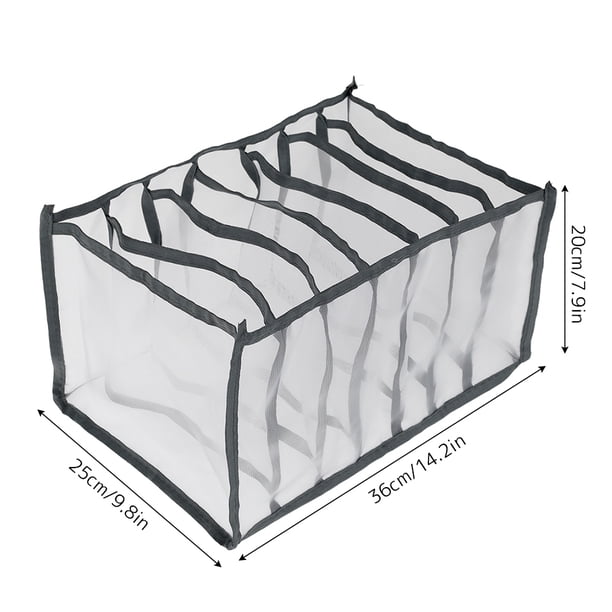 Almacenamiento de ropa,Divisor de jeans Compartimento para armario Caja de almacenamiento 10 rejillas Armario lavable Ropa interior portátil plegable Caja de almacenamiento Organizador de cajones Apil Muyoka Hogar
