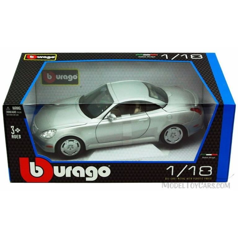 Lexus SC 430, Silver - Bburago 12017 - 1/18 scale Diecast Model