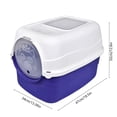 thumbnail image 2 of RKSTN Fully Enclosed Cat Litter Box Cat Toilet, Deodorant And Splash-Proof Cat Poop Basin Blue, 2 of 5