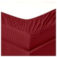 thumbnail image 5 of 600 Thread Count 100% Cotton Wrinkle Free Striped Sheet Set (King, Burgundy), 5 of 8
