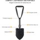 thumbnail image 2 of Pala de supervivencia multifuncional con mango triangular, herramienta de camping compacta y plegable para senderismo y emergencias, pala portátil con sistema de bolsa de transporte plegable., 2 of 6
