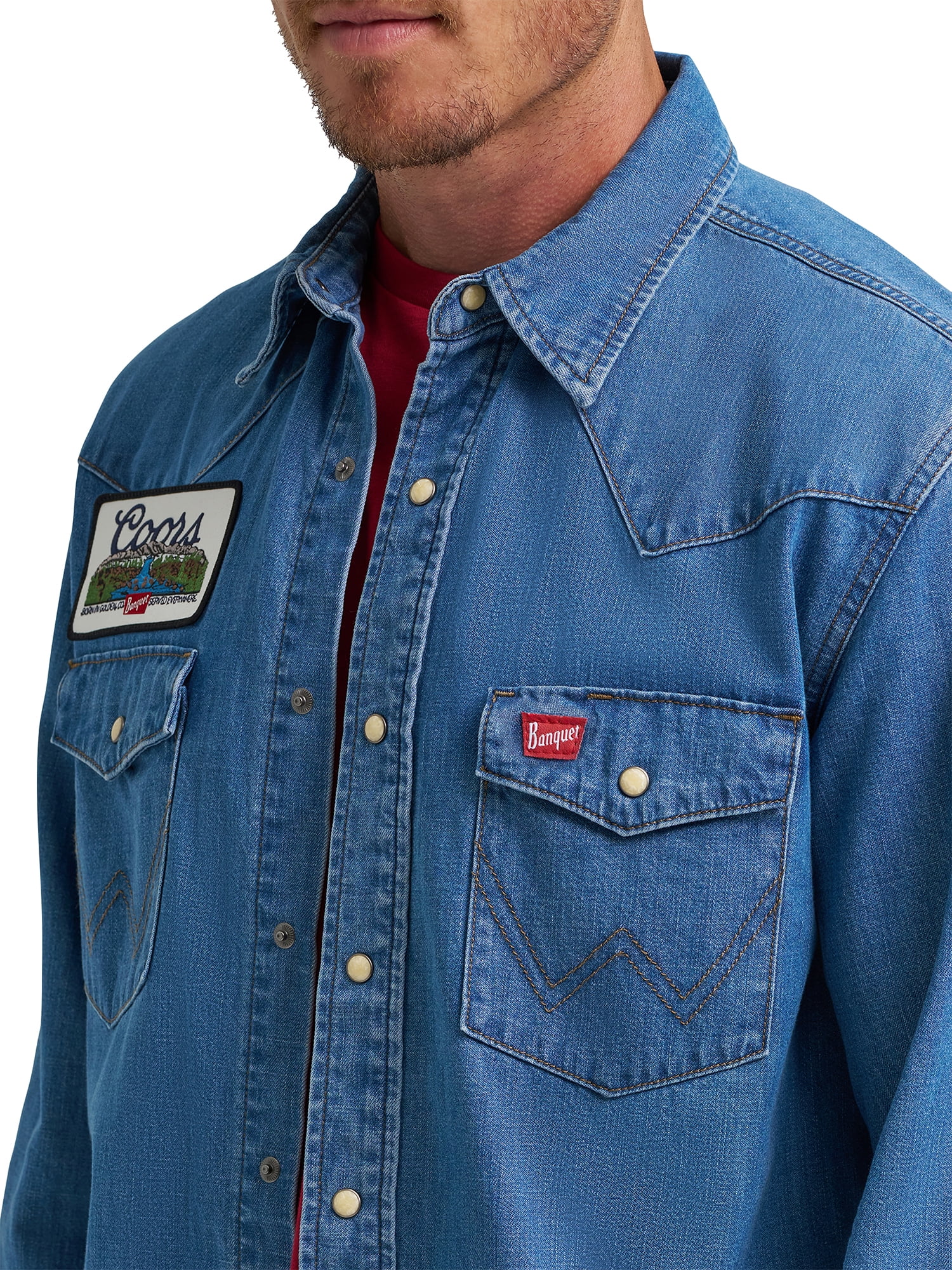 Wrangler® x Coors® Denim Shirt, Sizes S-2XL
