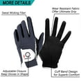 thumbnail image 3 of FINGER TEN Golf Gloves Men Right Left Handed Golfer Mens Glove RainGrip Hot Wet Weather 1 Pair, All Weather in Small, 3 of 4