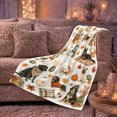 thumbnail image 6 of Fall Dogs Plaid Scarves Watercolor Autumn, Festive Pet Portrait Pattern, Warm Flannel Blanket for Living Room and Bedroom, Dog Lovers Thanksgiving Gift, Pet Lover Home Decor, 6 of 9