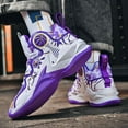 thumbnail image 3 of Bolognifi Men's High - Top Basketball Shoes with Unique Pattern Design, Lightweight and Durable for Sports, 3 of 6