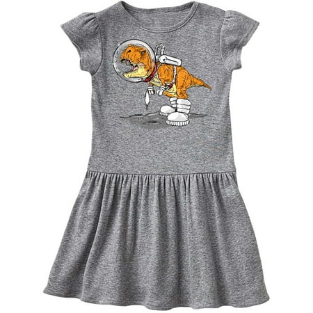 

Inktastic Science Fiction Day Astronaut Dinosaur Gift Toddler Girl Dress