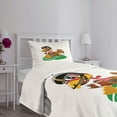 thumbnail image 5 of Ambesonne Turkey Quilted Bedspread Set 2 Pcs, American Football Bird, Twin Size, Multicolor, 5 of 6
