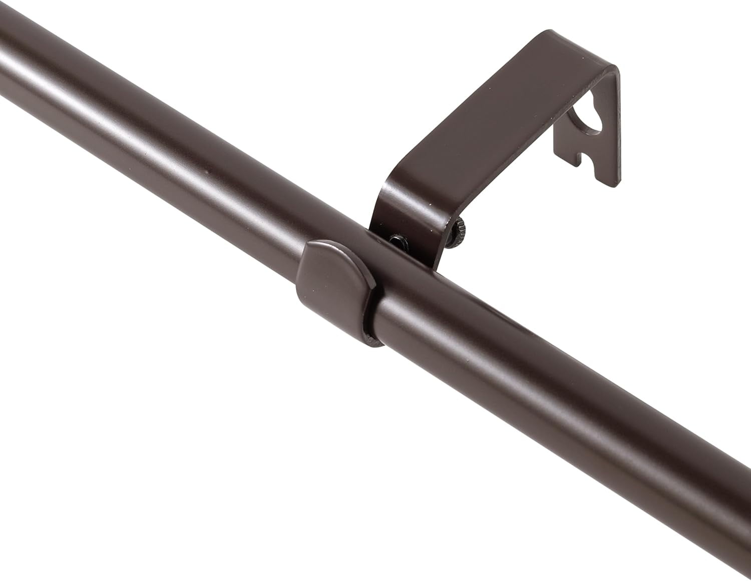 eTeckram 5/8" Single Curtain Rod with Boule Finials,Bronze Gold,28‘’-48‘’