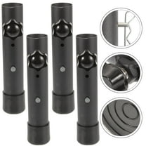 PTOOTP Black Steel Table Leg Extenders 4-Pack Height Adjustable Furniture Legs for Dining Tables and Desks