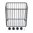 thumbnail image 3 of Rolling Laundry Basket Cart, Black Metal Freestanding Hamper, Large Rectangular Storage Cart for Bathroom Laundry Room, 3 of 14