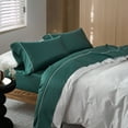 thumbnail image 2 of MooMee Sheet Set Queen 600TC 100% Long-Staple Cotton Silky Sateen Smooth Luxury 4pcs(Forest Green), 2 of 6