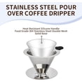 thumbnail image 3 of Pour Over Coffee Dripper, Stainless Steel Filter, Easy to Clean Paperless Pour Over Coffee Maker, Reusable Filter for 1-2 Cup, 3 of 6