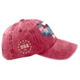 thumbnail image 5 of JIUWEN 250 Anniversary USA Hat - 250 Years American 1776-2026 Commemorative Map Style Patriotic Baseball Cap,Adjustable Vintage Cotton Hats-Red, 5 of 7