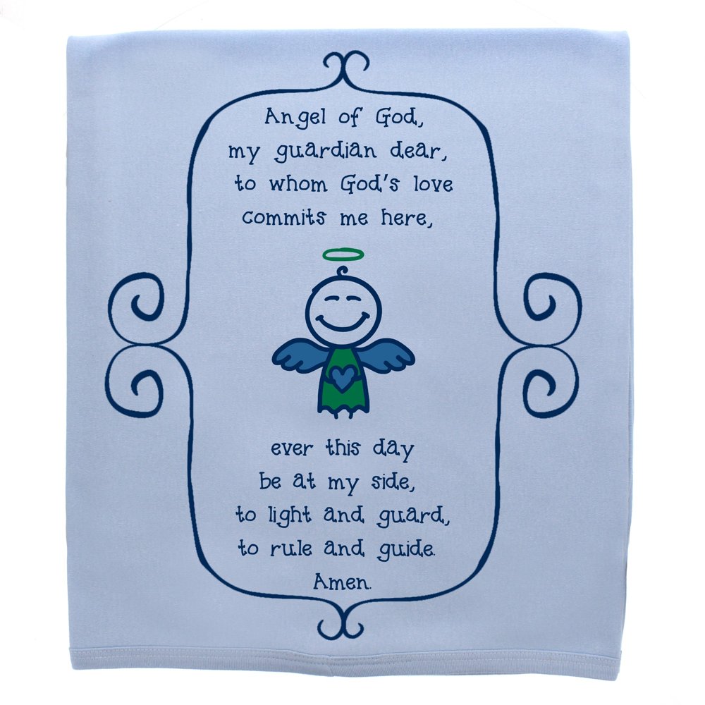 Guardian Angel Prayer Baby Blanket