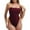 Red, variant on Womens One Piece Swimsuits Women's Halterneck Cut Out Swimsuit Tether Bikini Style Split Fashion Monokini Beach Vacation 2026