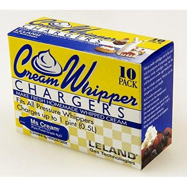 Ms Cream N2O 8 gram Nitrous Oxide Cream Whippers 10 Count