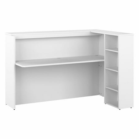 UPC: 0042976170622 | Bush Business Furniture Studio C 72W Reception Desk with Shelves in White