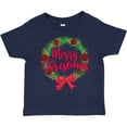 thumbnail image 3 of Inktastic Merry Christmas Wreath with Red Bow and Ornaments Boys or Girls Toddler T-Shirt, 3 of 5