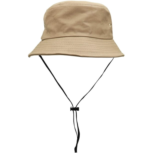 Bucket Hat Sun Visor Hat 100% Cotton with Removable Chin Strap for Women  Men 