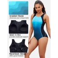 thumbnail image 3 of LAICAIW Women One Piece Athletic Racerback Swimsuit Modest Sport Bathing Suit, 3 of 5