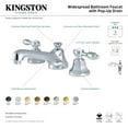 thumbnail image 6 of Kingston Brass KS4460TAL Tudor Widespread Bathroom Faucet with Brass Pop-Up, Matte Black, 6 of 7
