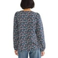thumbnail image 3 of Lucky Brand Women's Square Neck Top (Navy Floral, Large), 3 of 4