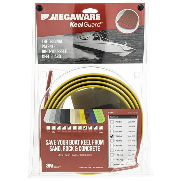 Megaware 757172 Yellow 7' Keel Guard Boat Life Protector