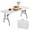 White, variant on NiamVelo Folding Tables 6ft Folding Table Portable Plastic Indoor Outdoor Camping Dining Table with Carrying Handle, White