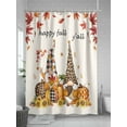 thumbnail image 5 of Fall Shower Curtain Gnome Pumpkin Sunflowers Shower Curtains for Bathroom Thanksgiving Decor, Waterproof Polyester Shower Curtain Set with Hooks, Extra Long 72" x 96" Maple Leaves, 5 of 6