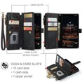 thumbnail image 3 of Dteck Case for iPhone 14 Plus Wallet Case for Women Men, Fashion Durable PU Leather Magnetic Flip Lanyard Strap Wristlet Zipper Card Holder Wallet Phone Case for iPhone 14 Plus 6.7-inch,Black, 3 of 11