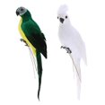 thumbnail image 1 of PENGXIANG 2x Macaw Parrot Artificial feather type bird Animal Ornament Toy, 1 of 9