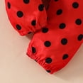 thumbnail image 5 of Girl Clothes Long Sleeve Ladybug Print Romper with Polka Dot Pants and Hat Set Girls Outfits Red 9-12 Months, 5 of 6
