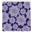 thumbnail image 3 of Ambesonne Blue White Shower Curtain, Flora Lace Snowflake, 69"Wx84"L, Blue White, 3 of 5