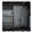 thumbnail image 3 of Ambesonne Industrial Shower Curtain, Zinc Door Old, 69"Wx84"L, Green Brown and Grey, 3 of 3