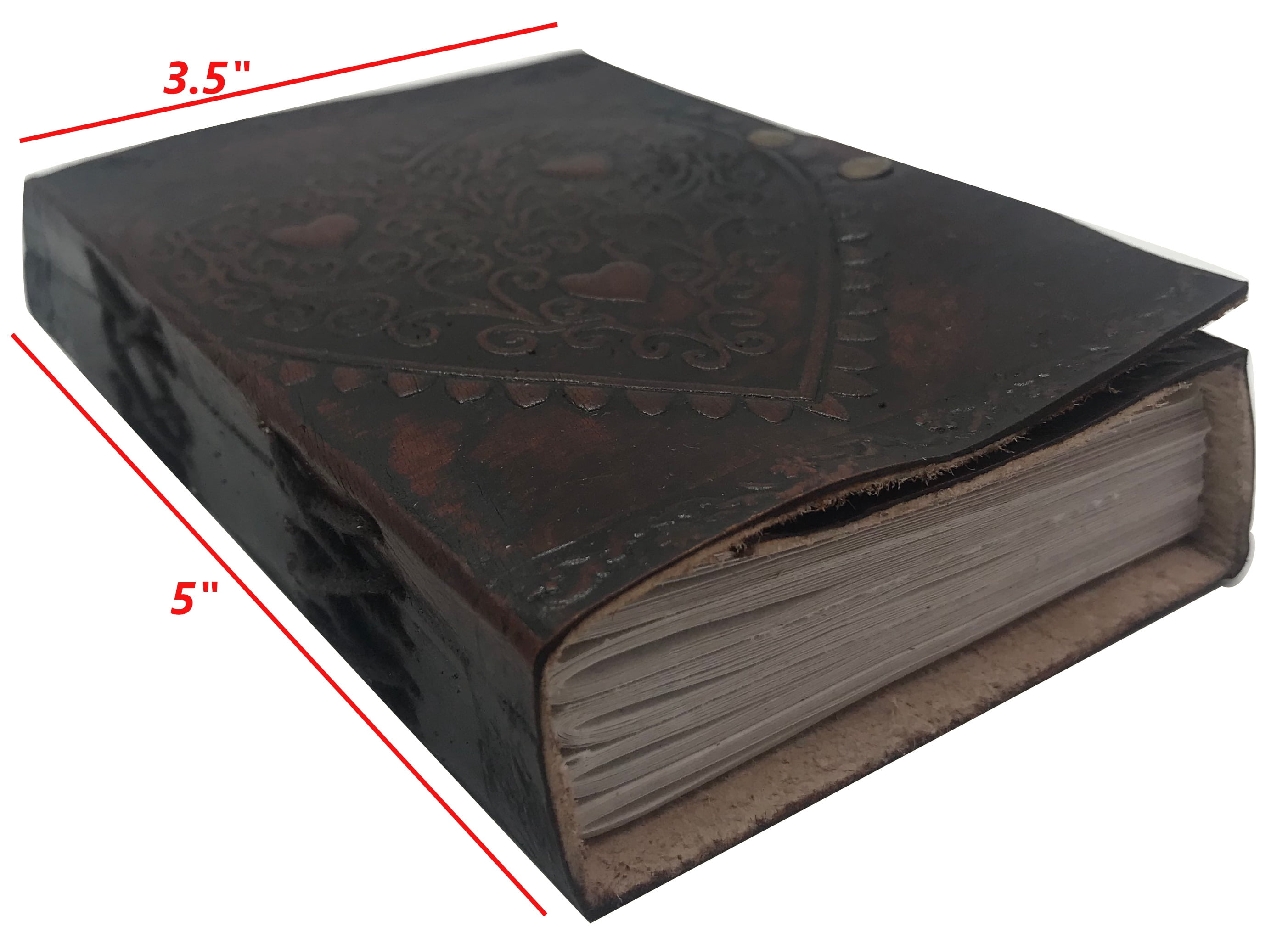 LEATHER JOURNAL - Handmade Antique Writing Notebook- Daily notepad, art sketchbook or travel diary for men & women