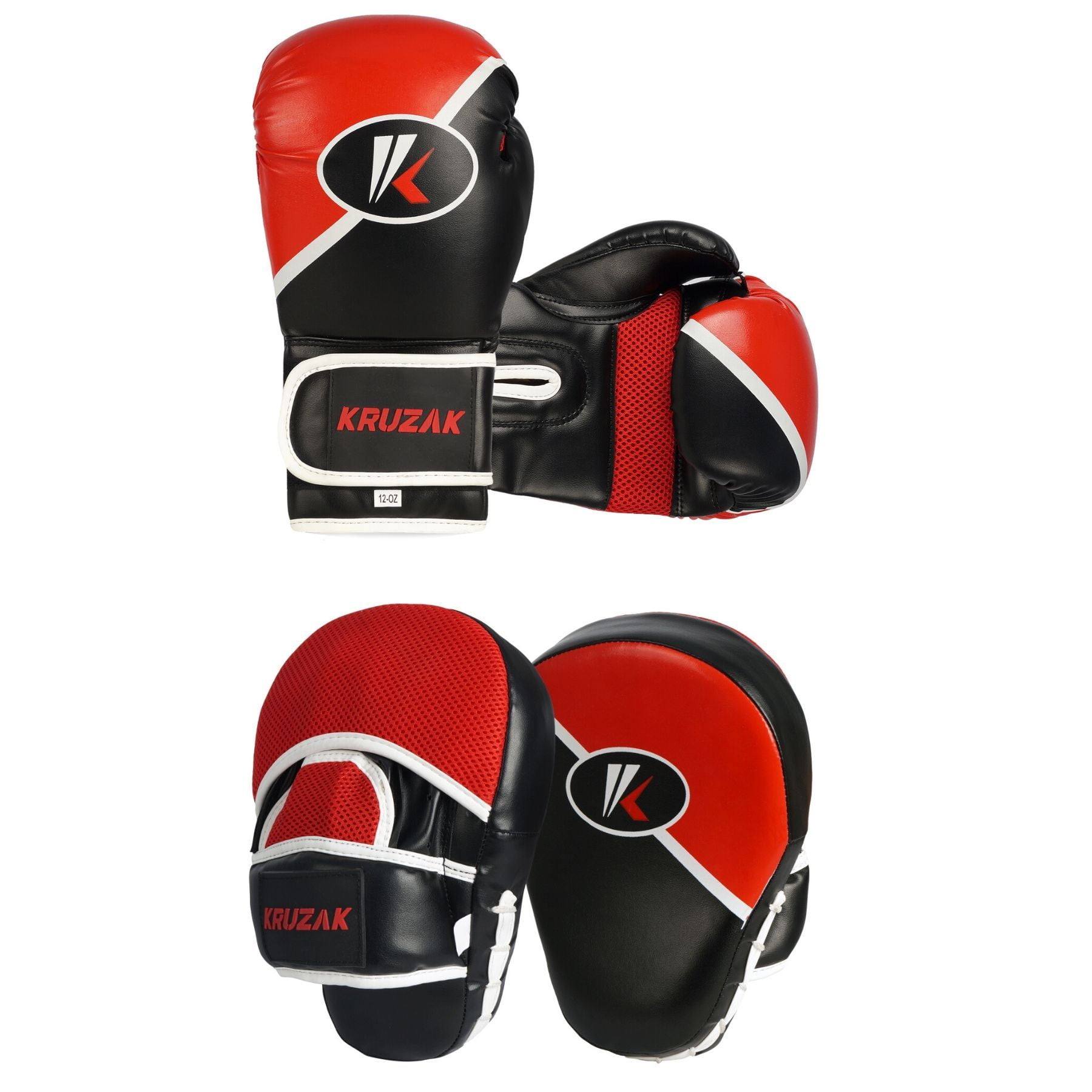 VELO Focus Pads Hook & Jab Mitts Kick Boxing MMA Punching Junior Kids Gloves 