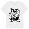 thumbnail image 3 of Hienoo Big Girls Graphic Tshirt Short Sleeve Round Neck T-Shirt Tee Top, Sizes 1-13, 3 of 3