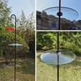 thumbnail image 2 of 13" Glass Rain Cover for Bird Feeder Outdoors - Baffle on Shepherd Pole/Post or S Hook Hanging - Large Weather Guard Protective Dome - Clear (Dia. 33CM), 2 of 9