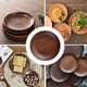thumbnail image 3 of KAIYANG Plato de cena ecológico Platos de postre Bandeja para servir redonda de nogal negro 25CM*25CM*2CM Marrón, 3 of 5