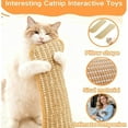thumbnail image 4 of Interactive Catnip Chew Toy,6000mg Potent Catnip,Premium Scratch-Resistant Sisal Pad,Strong Double-Stitched Edges,10.6/13.4in Anxiety Relief & Boredom Buster for Indoor Cats & Kittens, 4 of 6