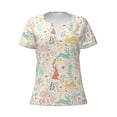 thumbnail image 4 of Wukai Fall Rabbit Casual V-Neck Graphic Tees for Women: Lightweight and Breathable Summer Tops with Stylish Design-XX-Large, 4 of 8