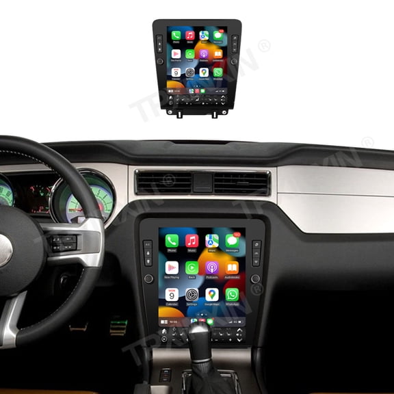 TPXINXIN 12.1 inch Android 14 Car Radio CarPlay for Ford Mustang 2010-2014 Touch Screen Multimedia Player GPS Navigation Head Unit BT