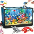 thumbnail image 3 of 725pcs Fish Tank Building Blocks  Lighting Aquarium  Including Ocean Jellyfish  Crab  Fish  Animal Building Toys, 3 of 6