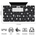 thumbnail image 5 of Long Mouse Pads for Desk,Halloween Skull and Bone Pattern Desk Mats on Top Of Desks, Desk Mouse Pad Extra Large with 3mm Non-Slip Base and Stitched Edge for Gaming,Office,Work,Home 47.3x23.6in, 5 of 5