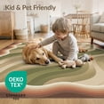 thumbnail image 4 of ODIKA 2'x3' Washable Throw Rug Abstract Decorative Mid Flowing Stripe Layout Balanced Forms for Hallway, Study Room, Non-Slip Low Profile, Flatwoven, 4 of 7