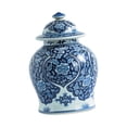 thumbnail image 4 of Jarrón de cerámica con flores esmaltadas, centro de mesa decorativo, tarros de porcelana con jengibre 20cmx31cm, 4 of 9