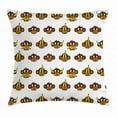 thumbnail image 1 of Nursery Throw Pillow Cushion Cover, Funny Monkeys with Bananas Various Expressions Animal Comedy Design, Decorative Square Accent Pillow Case, 16 X 16 Inches, Brown Pale Brown Yellow, by Ambesonne, 1 of 2