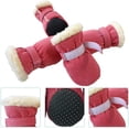thumbnail image 5 of RotHome Small Dog Booties Waterproof Paw Covers for Winter Cold Weather with Durable Anti-Slip Sole and Warm Lining for Puppy Medium Dogs Outdoor Snow Boots 4pc, 5 of 6