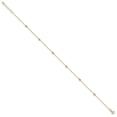 thumbnail image 2 of 14k Yellow Gold Anklet 10 inch 6 mm Polished and D/C with 1in ext., 2 of 6